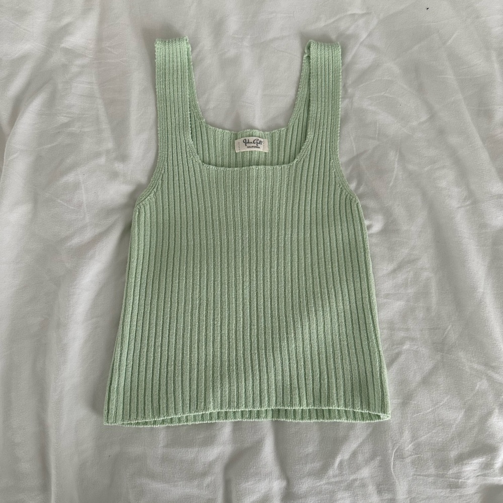 John Galt green sweater tank top